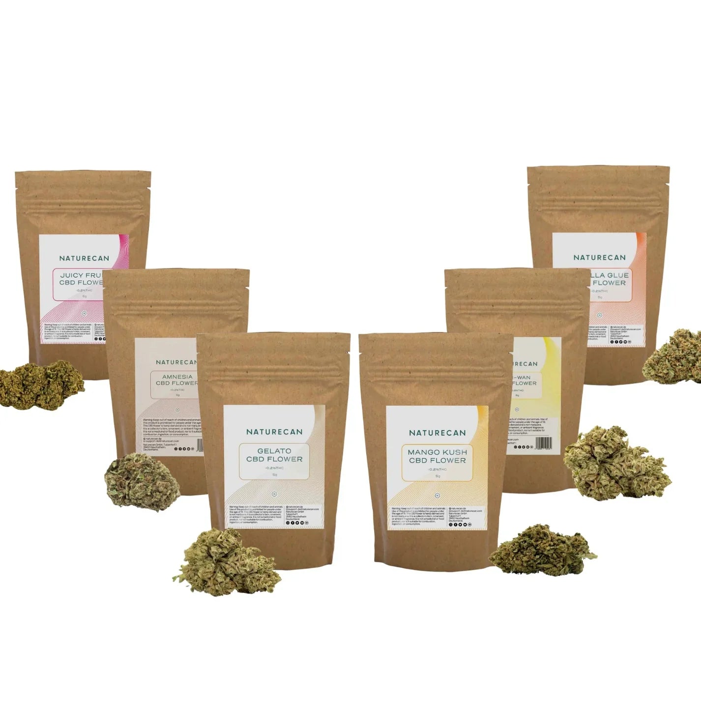 CBD Blüten - 6 Sorten Packung